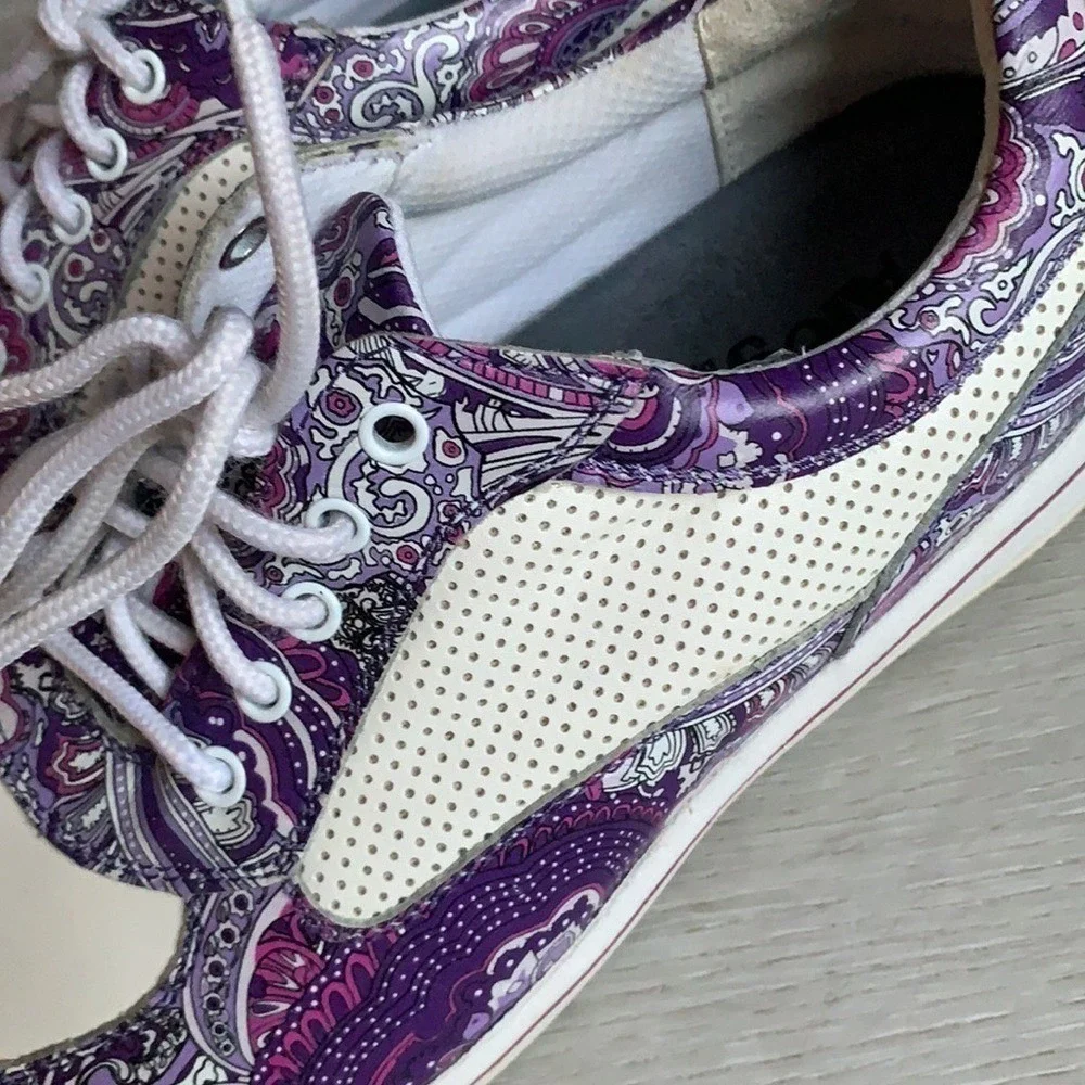 Alegria Cindi Purple Swirl Sneakers Floral 39  lace up comfort casual‎ - Picture 2 of 11